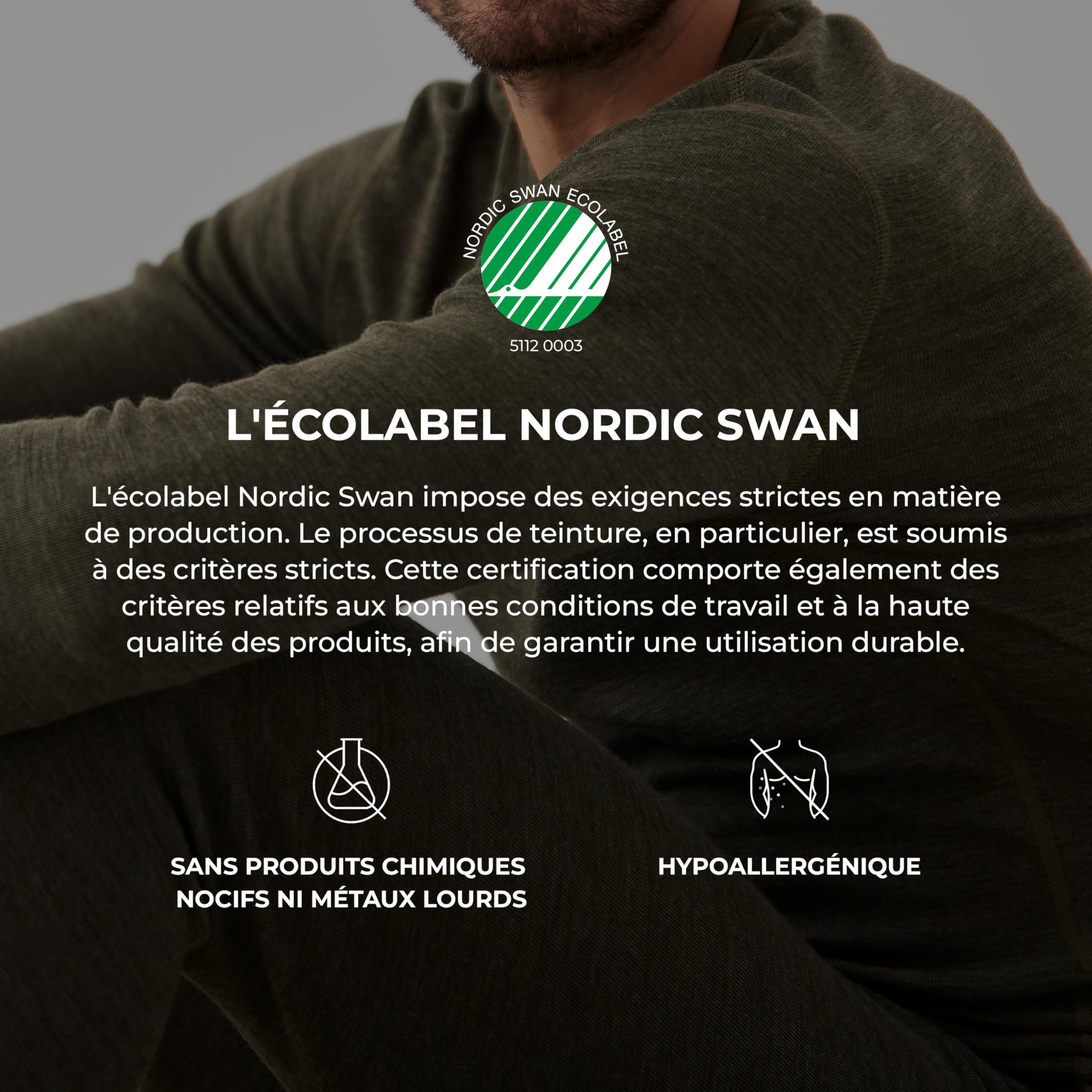 DILLING Caleçon Long en Laine mérinos pour Homme Grande Taille