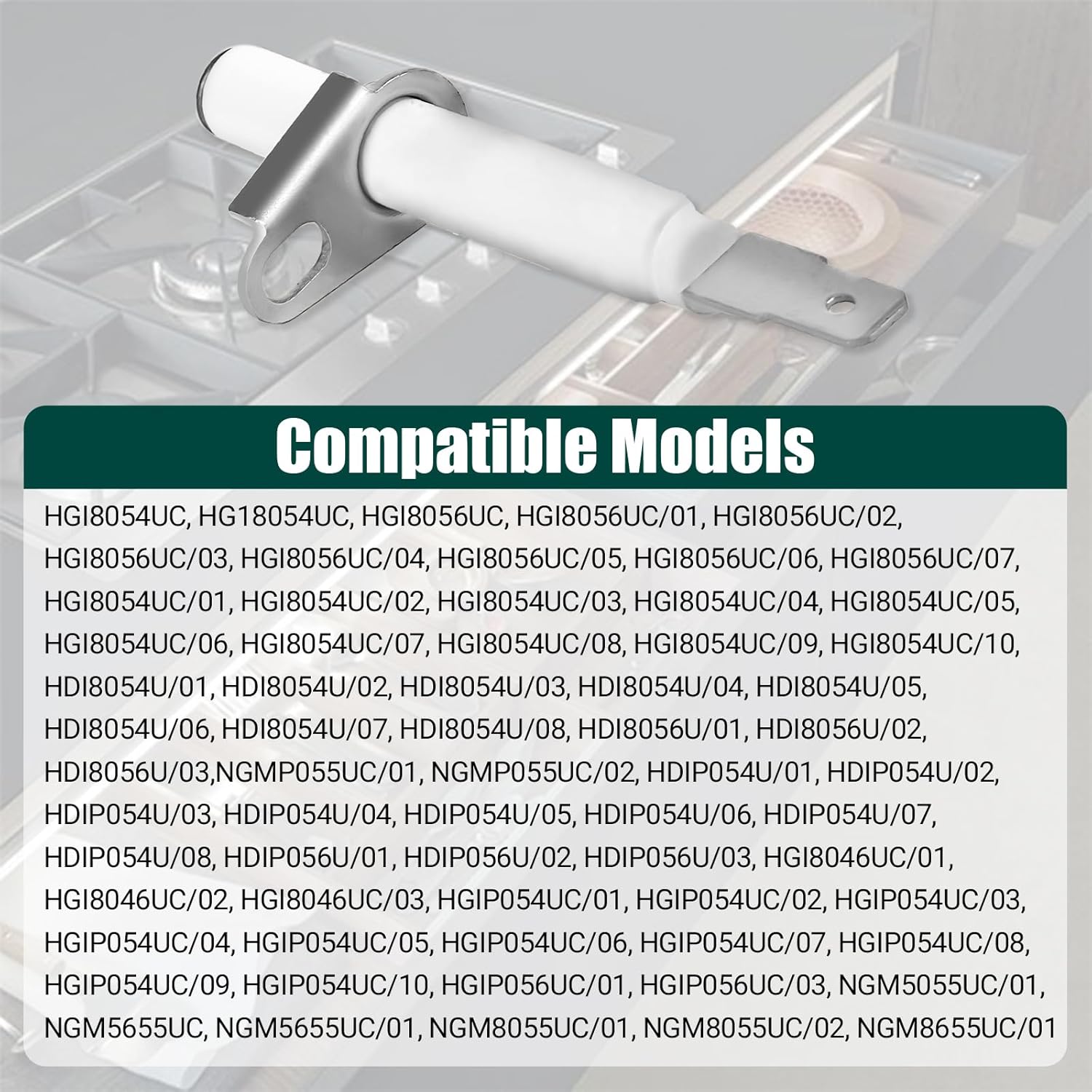 00631633 Gas Range Burner Igniter, Compatible with Bo sch Oven Igniter-Burner, OEM Electrode Igniter Replacement Parts Replaces for AP5950372 4162041, 4 Pcs