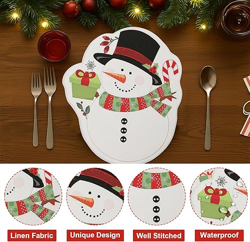 Miniatura 33 de OWENIE Juego de 4 manteles individuales de hojas de otoño, manteles individuales bordados de hojas de arce, decoraciones de otoño de Acción