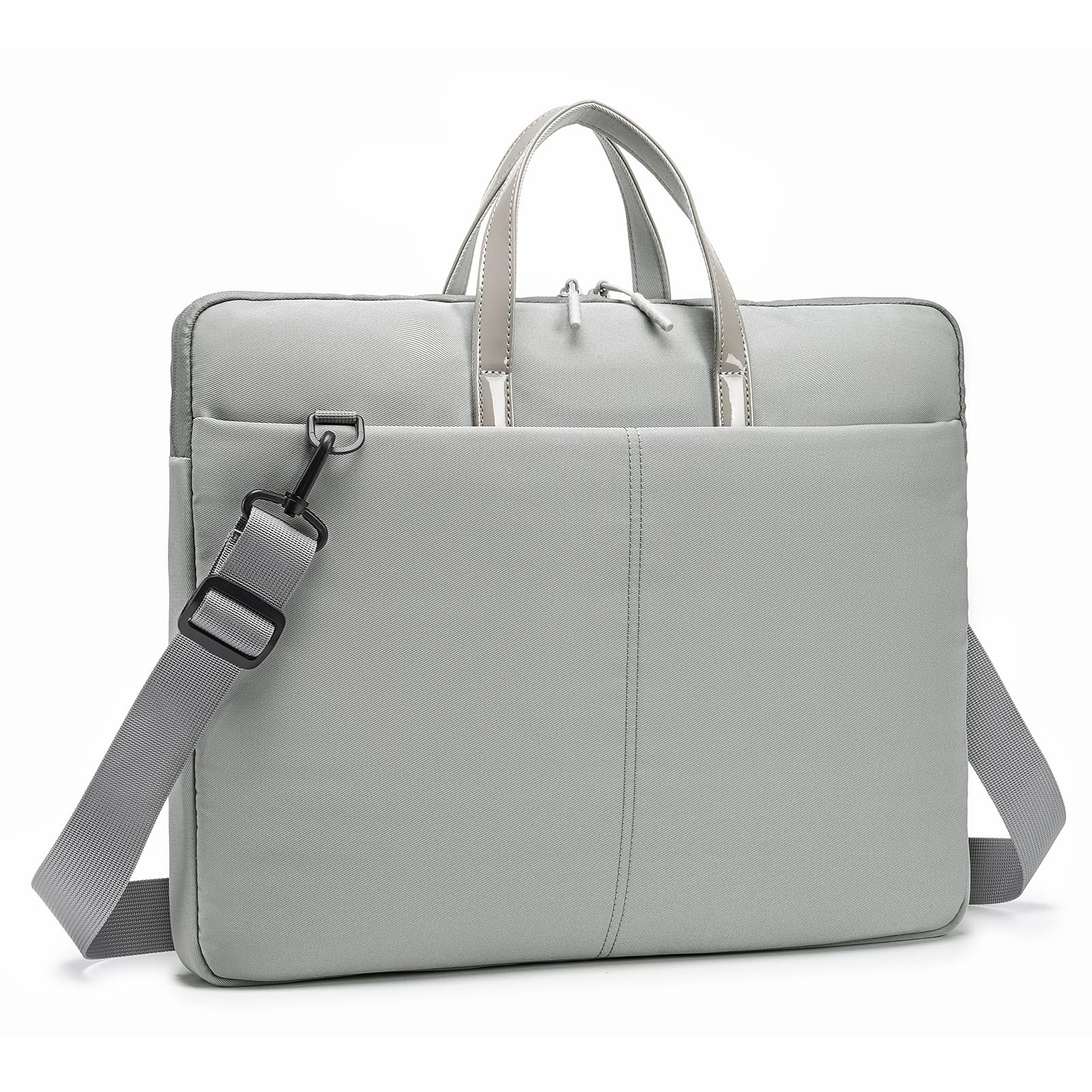 SPAHER Sacoche Ordinateur Portable 18 Pouces Sacoche PC Cartable Femme Housse Ordinateur Portable Mallette Sacoche Travail Porte Document Pochette Portable Sac Bandoulière Femme Sac à Main Gris
