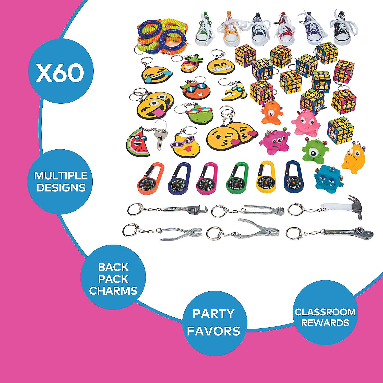 Amazon.com: Fun Express - Super Fun Key Chain Assortment (60pc