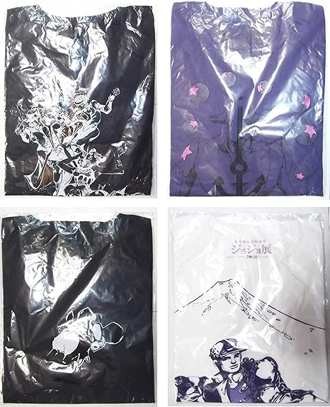 Amazon ジョジョの奇妙な冒険 ジョジョ展 12年 Tシャツ全7種セット 25周年記念イラスト ソフト ウェット イギー ザ フール 富士とたんぽぽ Soft Wet スタンド7体 Steel Ball Run アニメ 萌えグッズ 通販