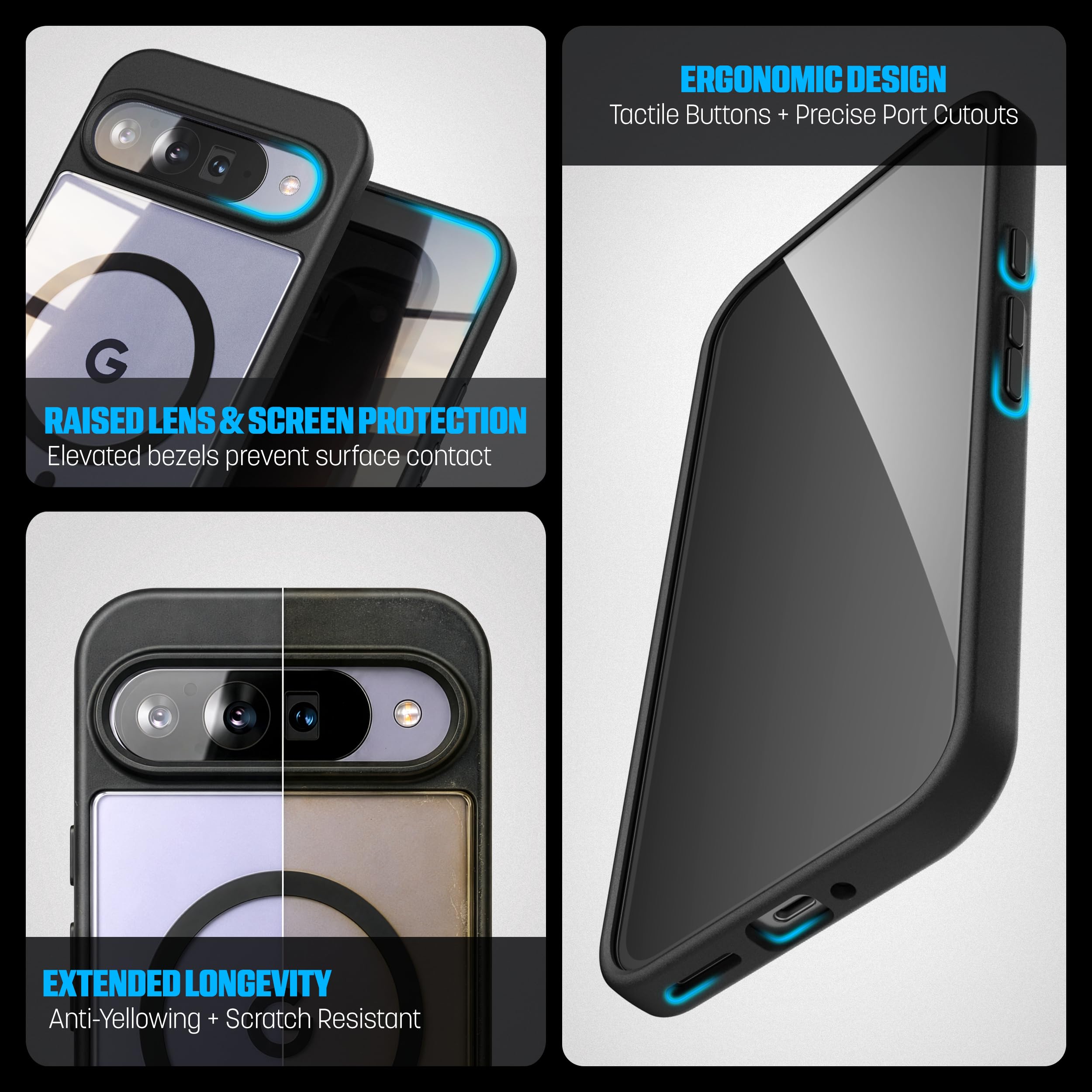 Encased SlimShield - Custodia per Google Pixel Pro XL, con clip per cintura, 17,3 cm