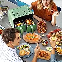 Vista 7 de Forro de papel desechable para freidora de aire, 100 forros rectangulares desechables para freidora de aire, accesorios de papel pergamino