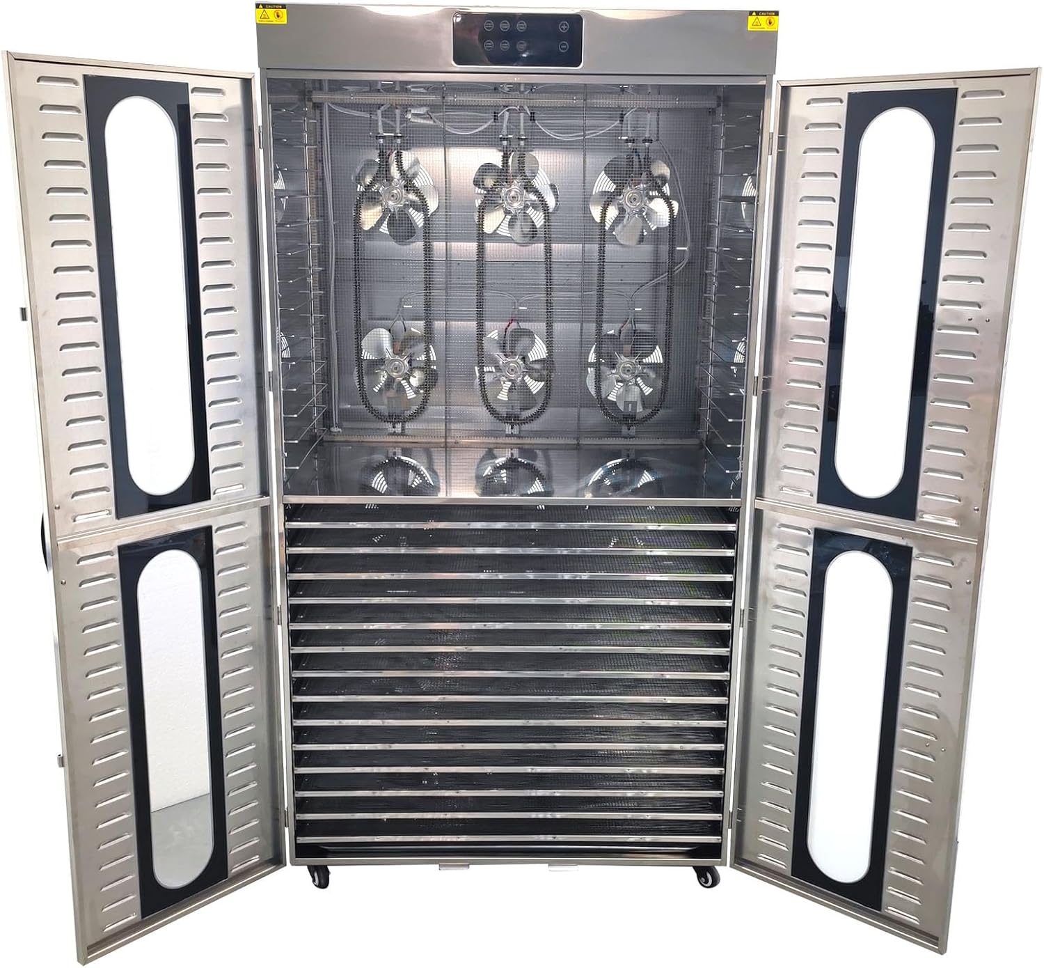 28 Layer Dryer Machine Food Dehydrator Layers Fruit Vegetable Drying Machine Pet Food Dryer for Fruit Vegetable Herbs Dog Treats Meat Drying 6400W 220V