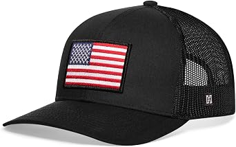 American Flag Hat USA - Trucker Mesh Snapback Baseball Cap