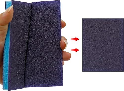 Miniatura 3 de BokWin 16 esponjas de lijado, bloques de arena lavables de grano 120, bloques de lijado húmedo y seco para plástico, madera, metal, muebles (grado