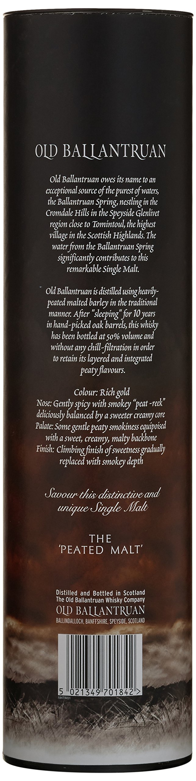 Old Ballantruan 10 Años de Edad Whisky Sin Filtro - 700 ml