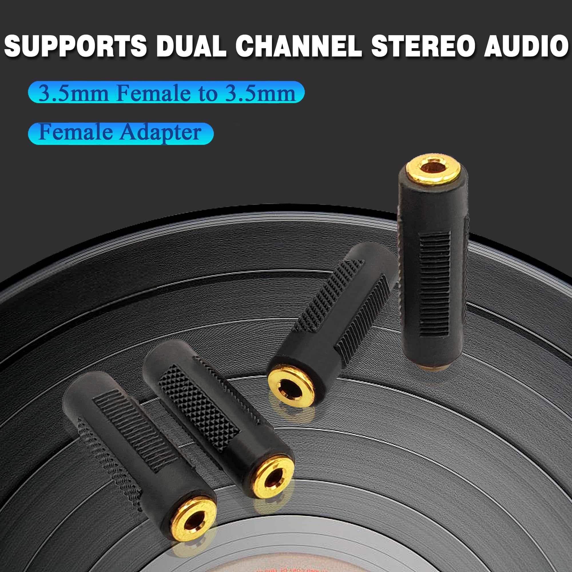 Audio-Adapter, 3,5-mm-Buchse auf Buchse, Stereo-Anschluss für Kopfhörer, 4 Stück