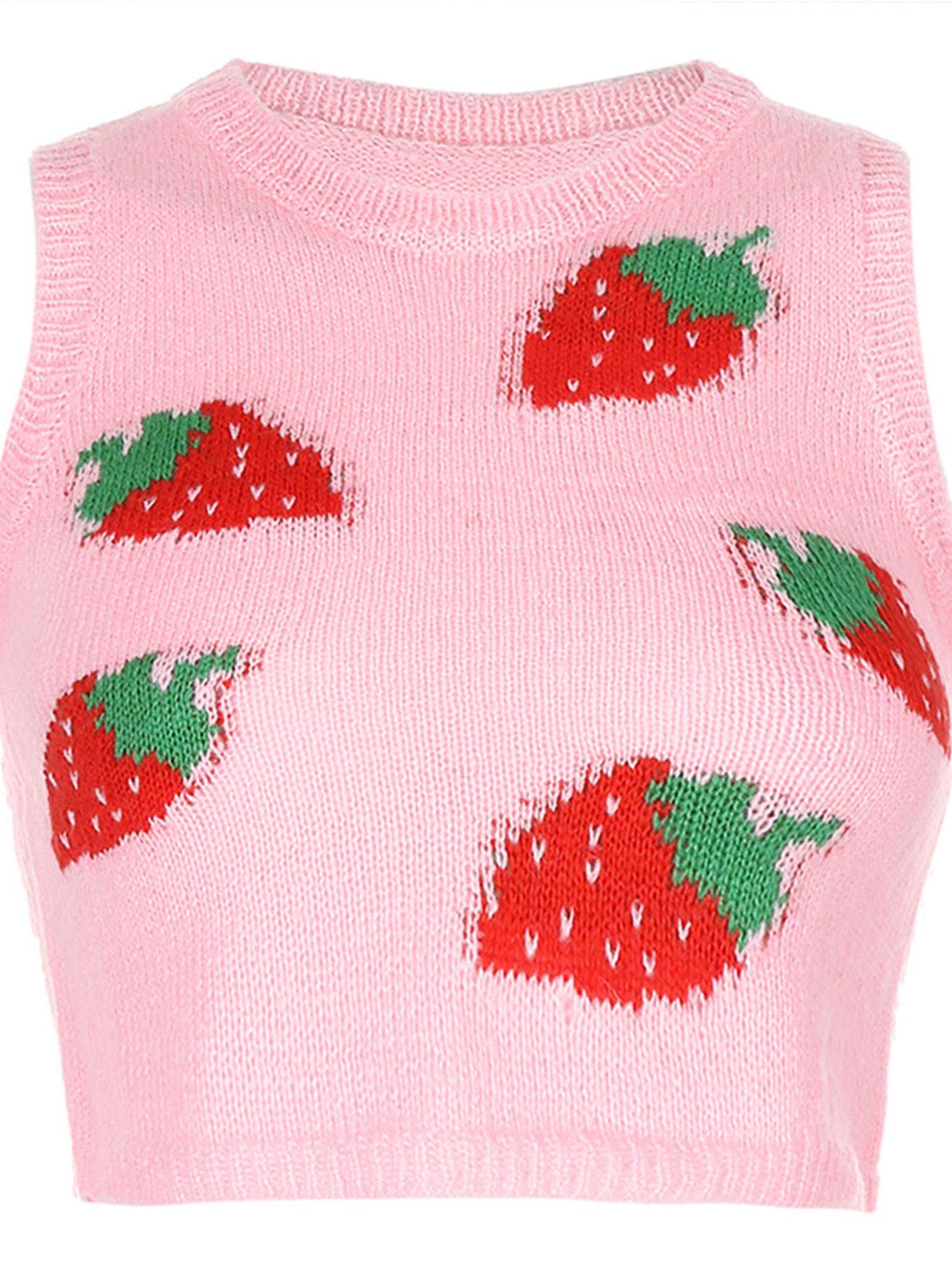 BalaflyieWomen Streetwear Preppy Style Knitwear Tank Top V Neck Argyle Plaid Knitted Sweater Vest