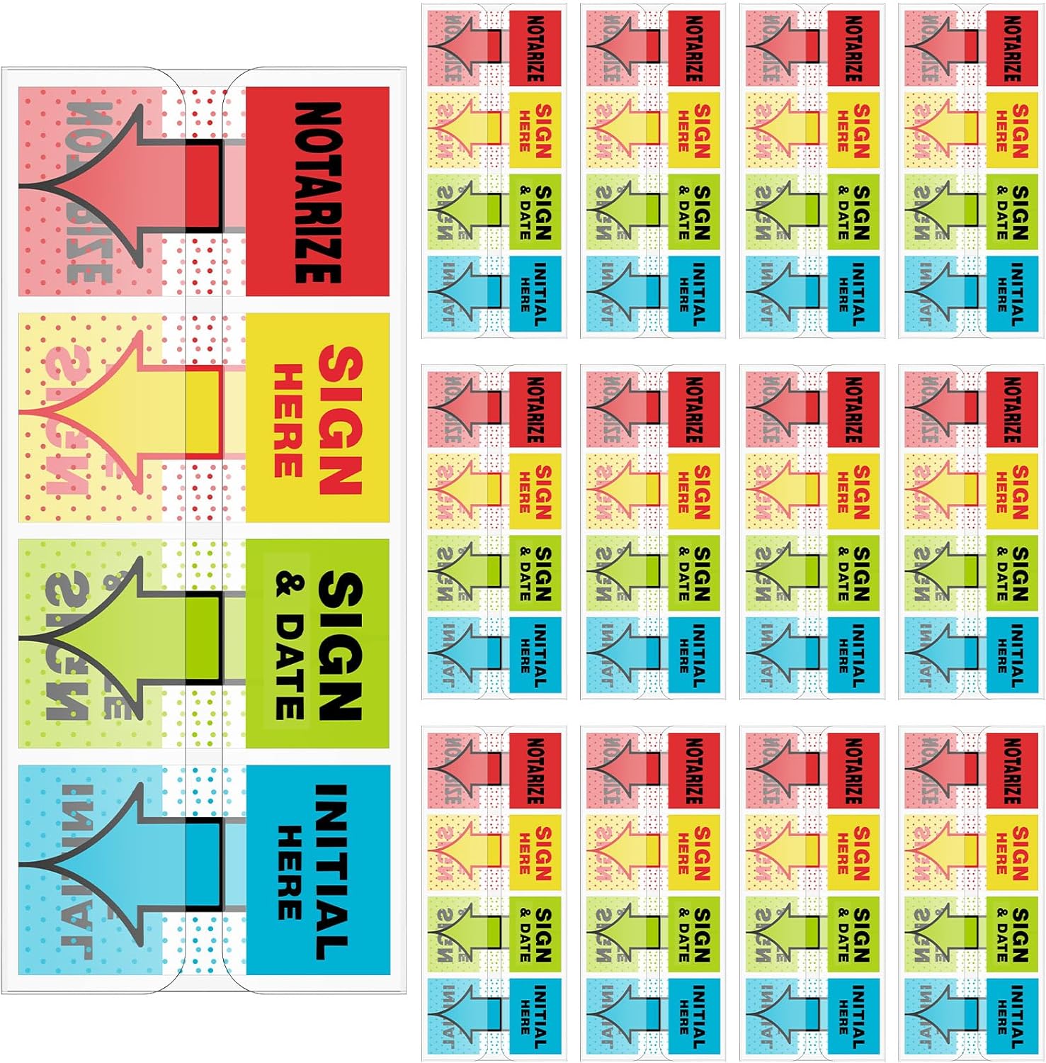 PerKoop 32 Boxes Sign Here Notarize Initial Here Sign and