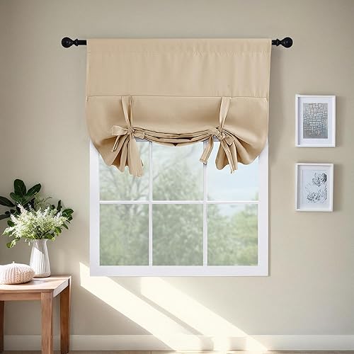 Miniatura 13 de NICETOWN Cortina Opaca para Ventana de Baño - Cortinas Enrollables de Privacidad con Aislamiento Térmico para Puerta de Vidrio/Ventana de Cocina