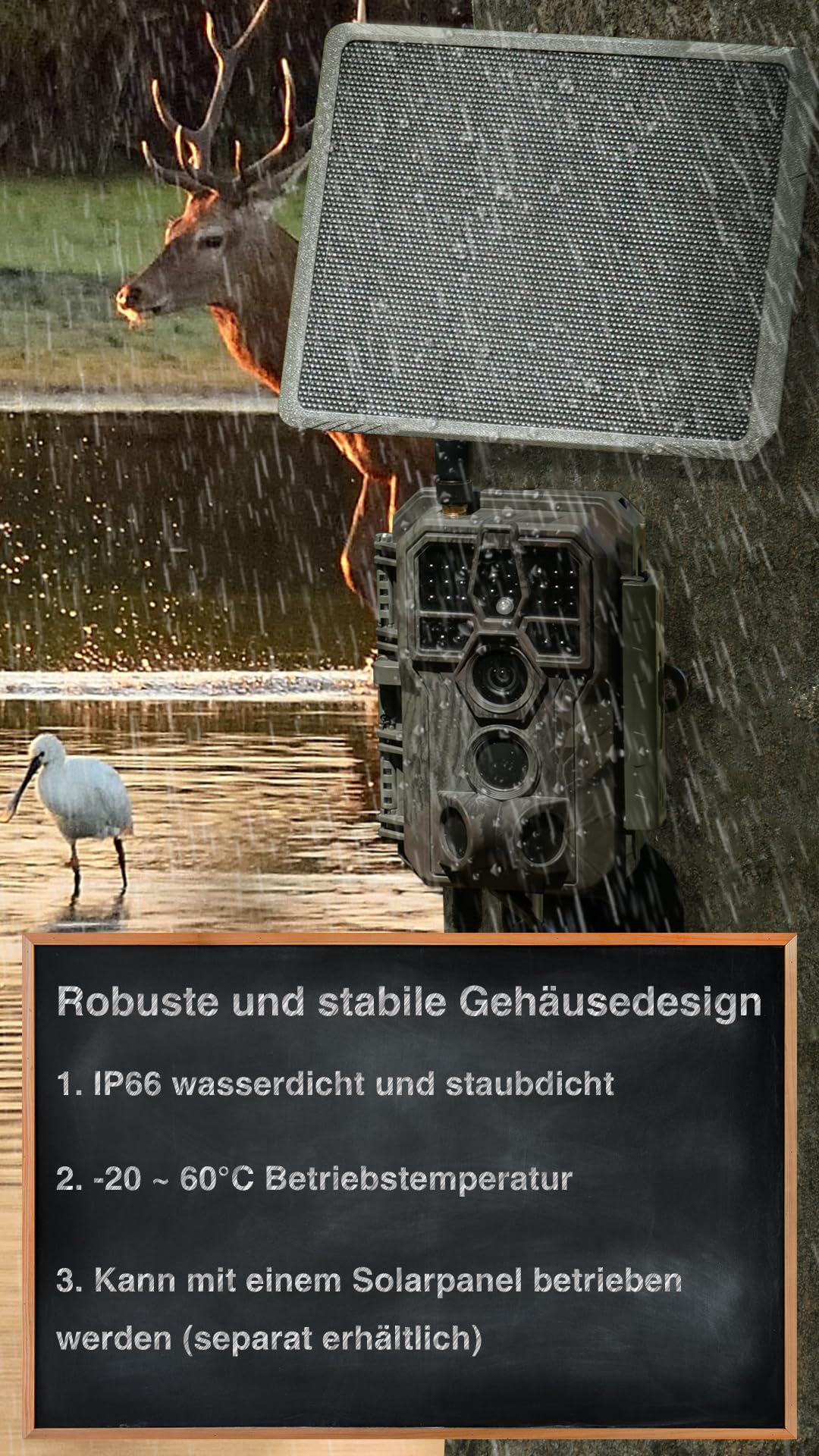 GardePro X50 Pro Max 4G LTE Wildkamera mit Live-Streaming, Wiederaufladbare 8000mAh Akku, integrierte SD Karte, 48MP 1296P, X50PLMB Wildtierkamera mit bewegungsmelder nachtsicht, Handyübertragung