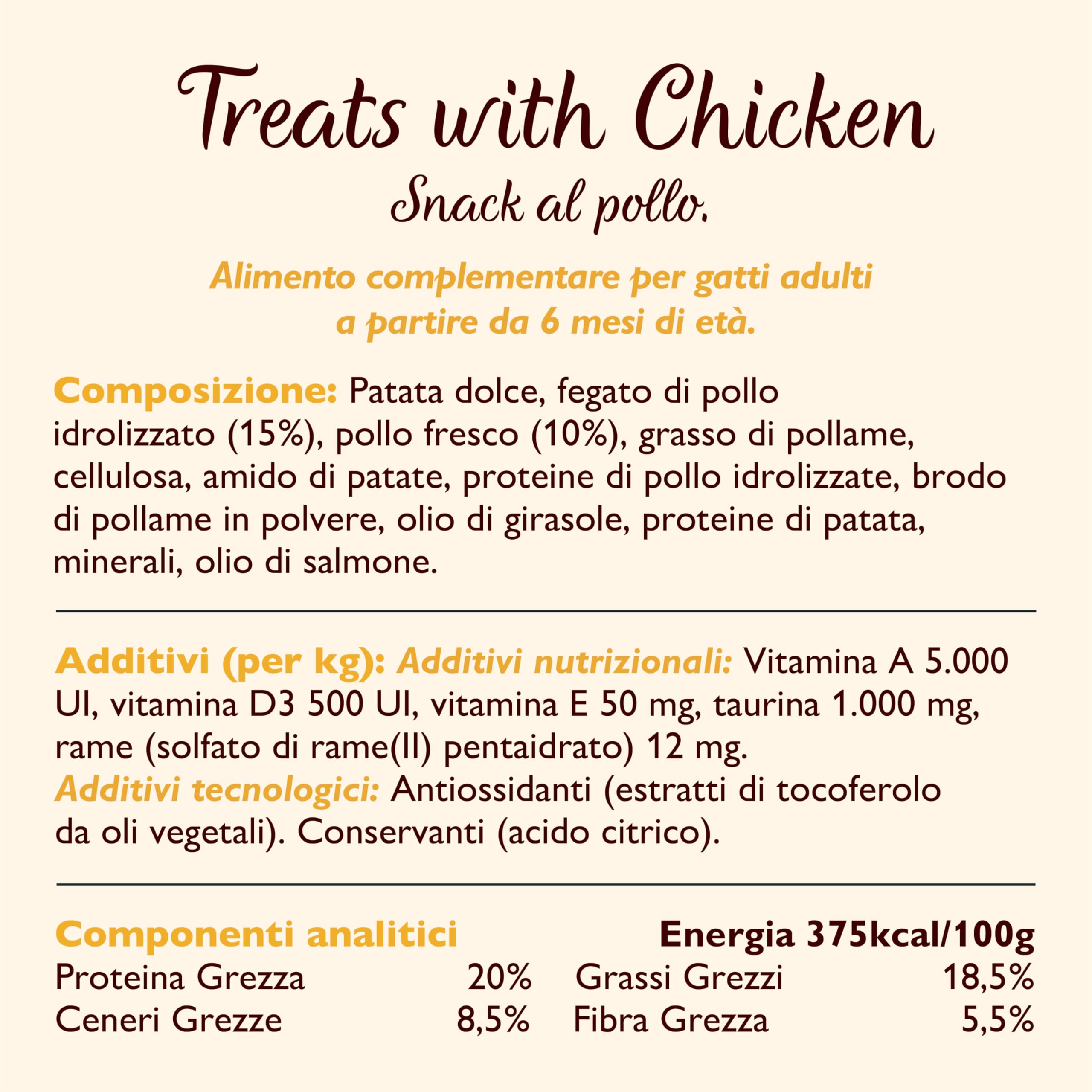 Lily’s Kitchen Snack per Gatti con Pollo, 10 x 60 g – Ricette Senza Cereali, Senza Zuccheri Aggiunti, con Ingredienti Naturali