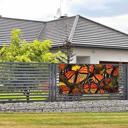 Miniatura 8 de Pancarta para decoración de fiesta, bandera monarca, mariposas, fondo de fotografía, decoración de bandera de fondo para fiesta de cumpleaños,