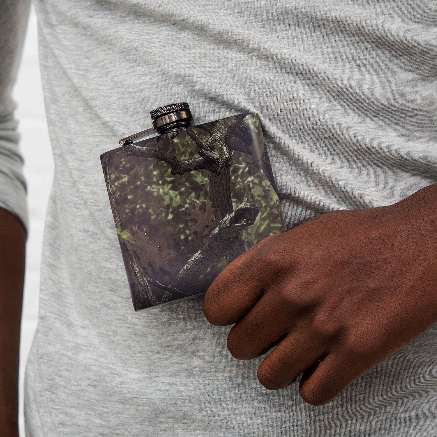 Weddingstar 6oz Camo Hip Flask Stainless Steel Wedding Gift