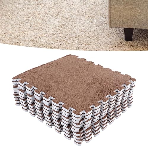 Miniatura 6 de 10 tapetes de espuma de felpa entrelazados para el suelo, tapetes de juego, alfombras suaves de área de escalada para decoración del hogar y sala de