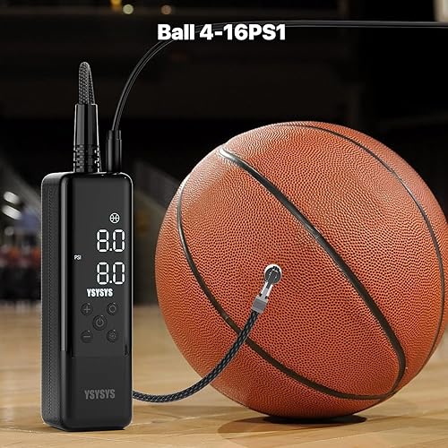 Miniatura 5 de Inflador de neumáticos 3 veces más rápido, compresor portátil pequeño Vaclife con medidor de presión de pantalla LCD, adecuado para inflables,