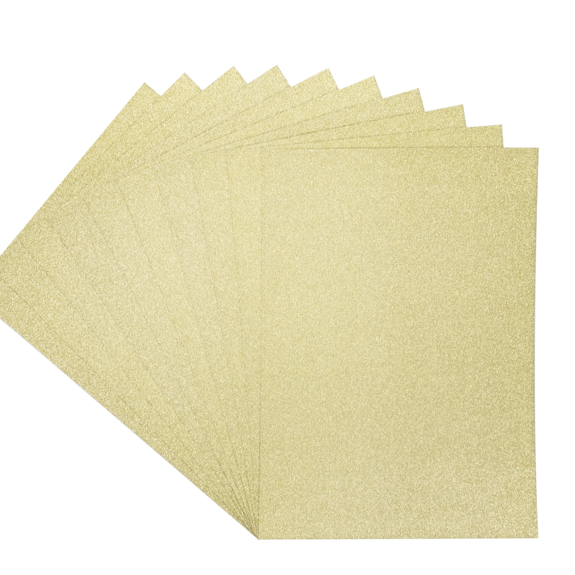 Crafter's Companion Ivory A4 Coloured Glitter Single Sided – 250Gsm (10 Sheet Pack) -Perfect For Arts And Crafts, Printing, Card Bases & Folding-Centura Pearl, Cpg10