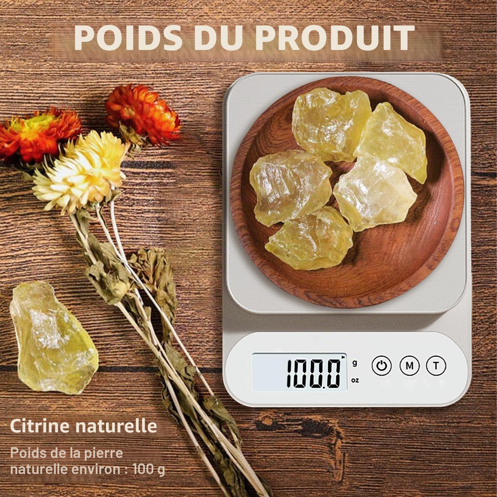 Brute de Pierre Naturelle de Quartz Citrine, Cristaux de Guérison de 3 cm à 5 cm, Pierres 100% Naturelles, Adaptées Comme Cadeau, Décoration de Chasse au Trésor (100g)