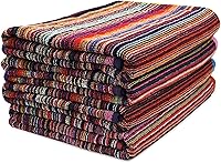 Vista 1 de BolBom*S Juego de 4 toallas de baño, 30 x 60 pulgadas, grandes, 100% algodón, a rayas, suaves, absorbentes y de secado rápido, para baño, piscina