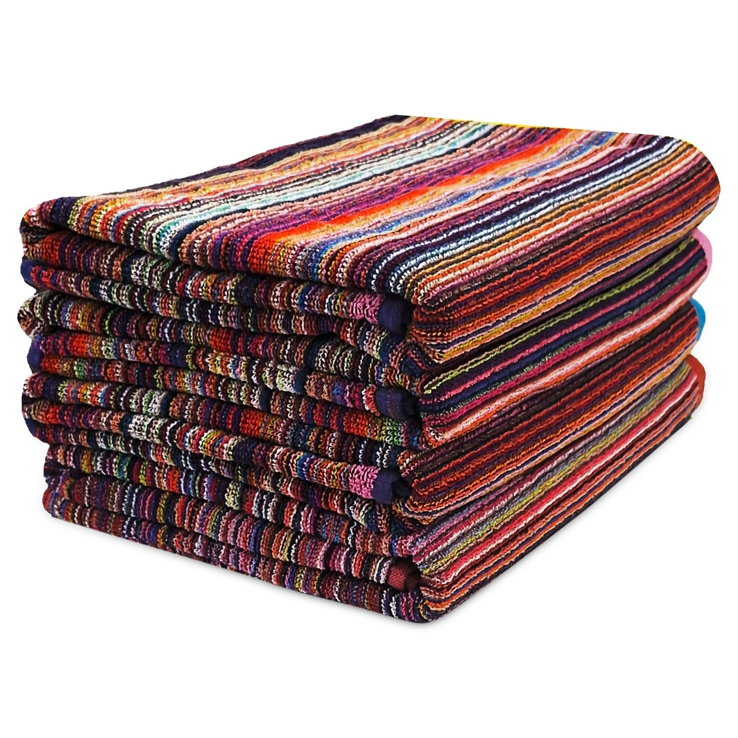BolBom S Bath Towel Set 4 Pack 30 x 60 Inches Large 100 Cotton Stripe Bath Towel Soft