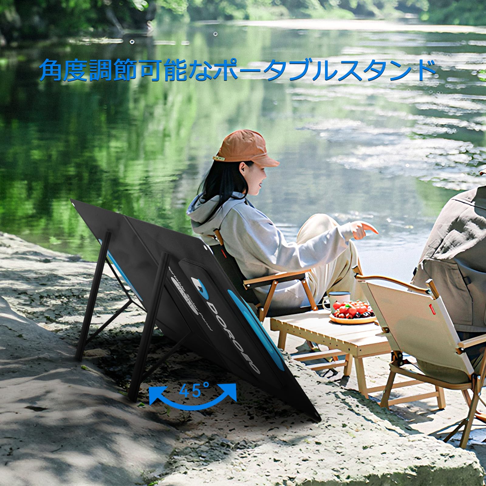 Amazon | DOROEO ソーラーパネル 100W 太陽光パネル USB-C/USB-A/DC