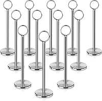 Vista 16 de New Star 12 soportes para números, de mesa. De 12 pulgadas plateado