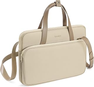tomtoc Protective Laptop Shoulder Bag for 13-inch MacBook Air/Pro, 14-inch MacBook Pro M2/M1 Pro/Max A2779 A2442 2023-2021, Water-Resistant Laptop Carrying Case for 12.9 iPad Pro with Keyboard Case