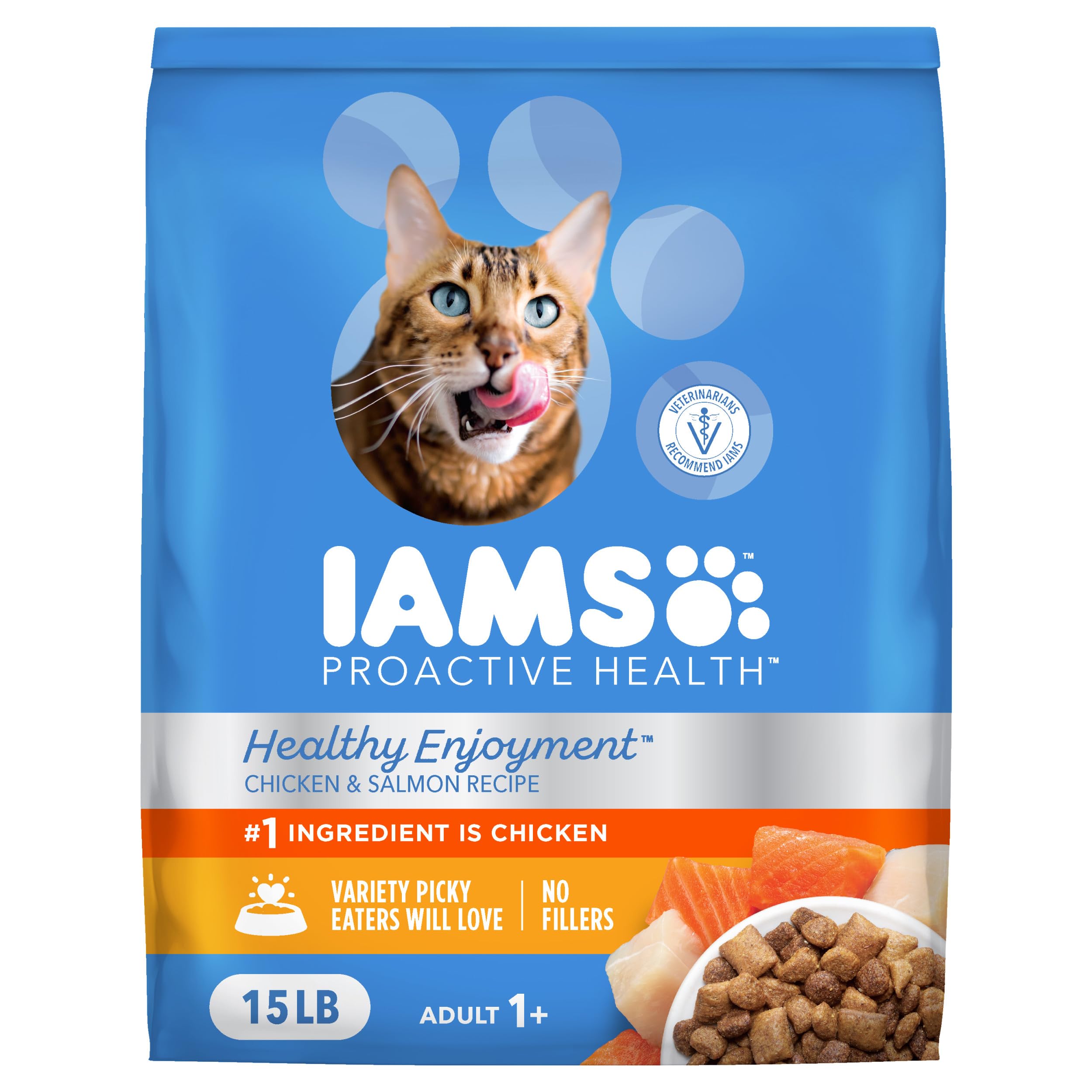 Amazon.com : IAMS Healthy Enjoyment Dry Cat Food Chicken & Salmon