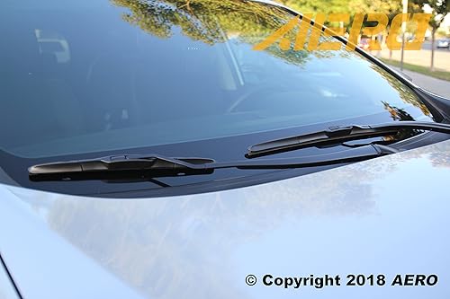 Miniatura 8 de AERO Limpiaparabrisas híbrido de 24 pulgadas + 21 pulgadas de alta calidad para todas las estaciones (juego de 2)