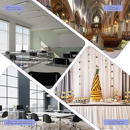 Miniatura 7 de Thyle Soporte de podio transparente con podio claro transparente con estante de almacenamiento, púlpitos de podio acrílico para iglesias, atriles y