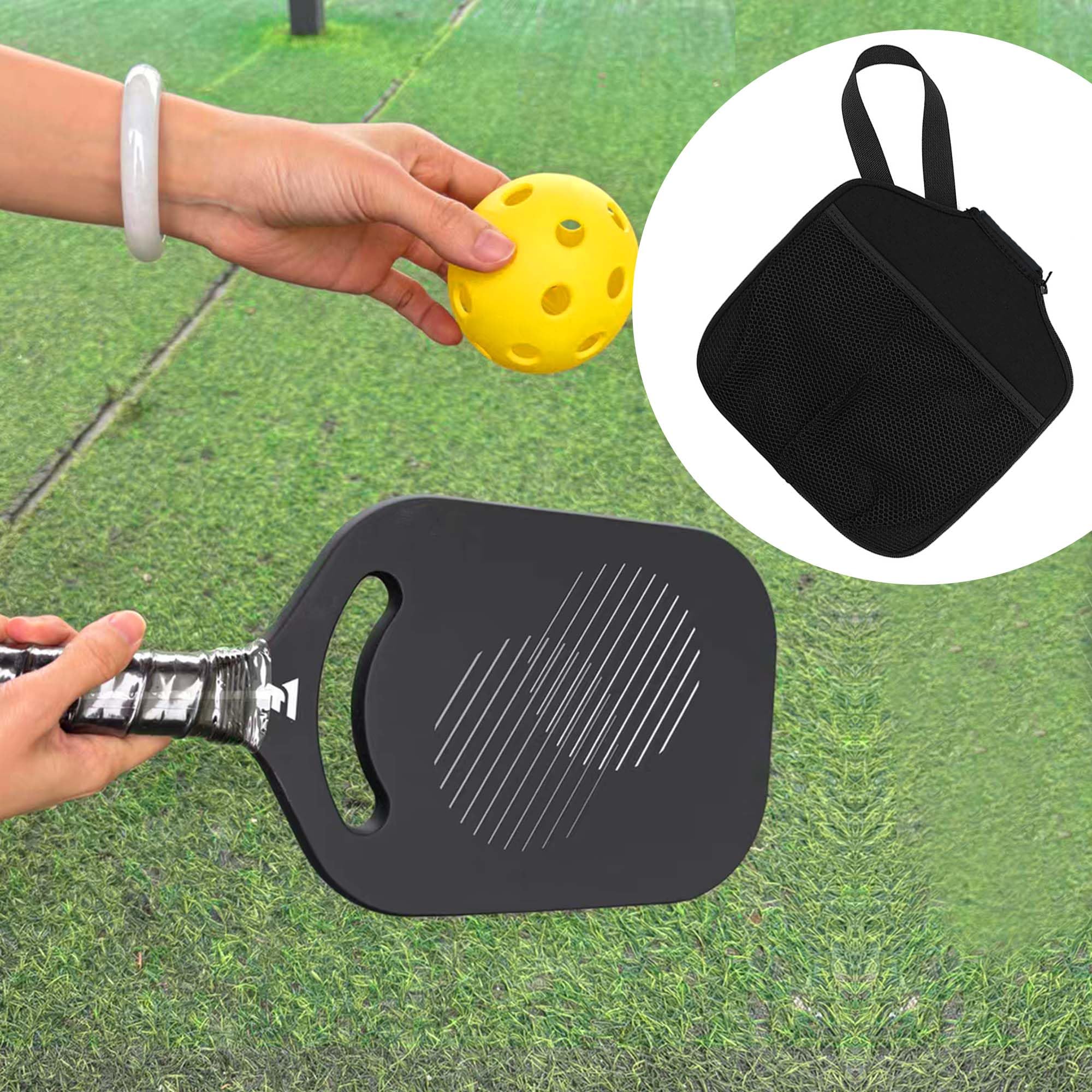 Copri racchetta per pickleball con tasca in rete per cordino Coperchio per Pickleball Racchetta Custodia protettiva in neoprene per pagaia da pickleball per racchette da pickleball