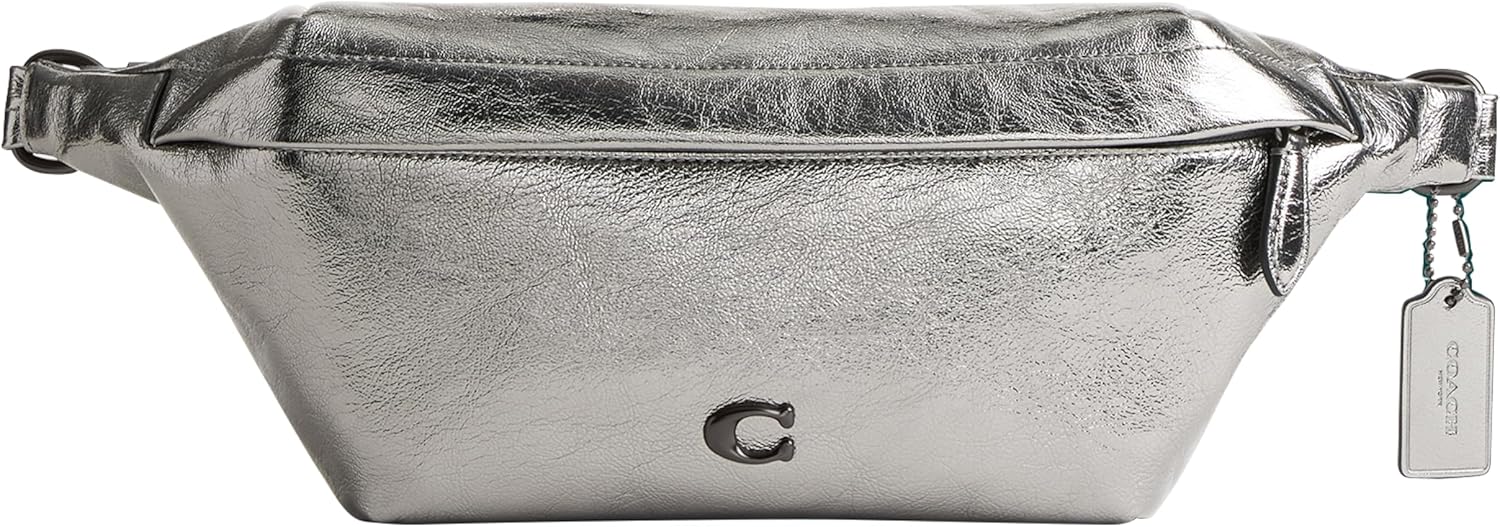 COACH Hall Belt Bag in Metallic Crinkle Leather