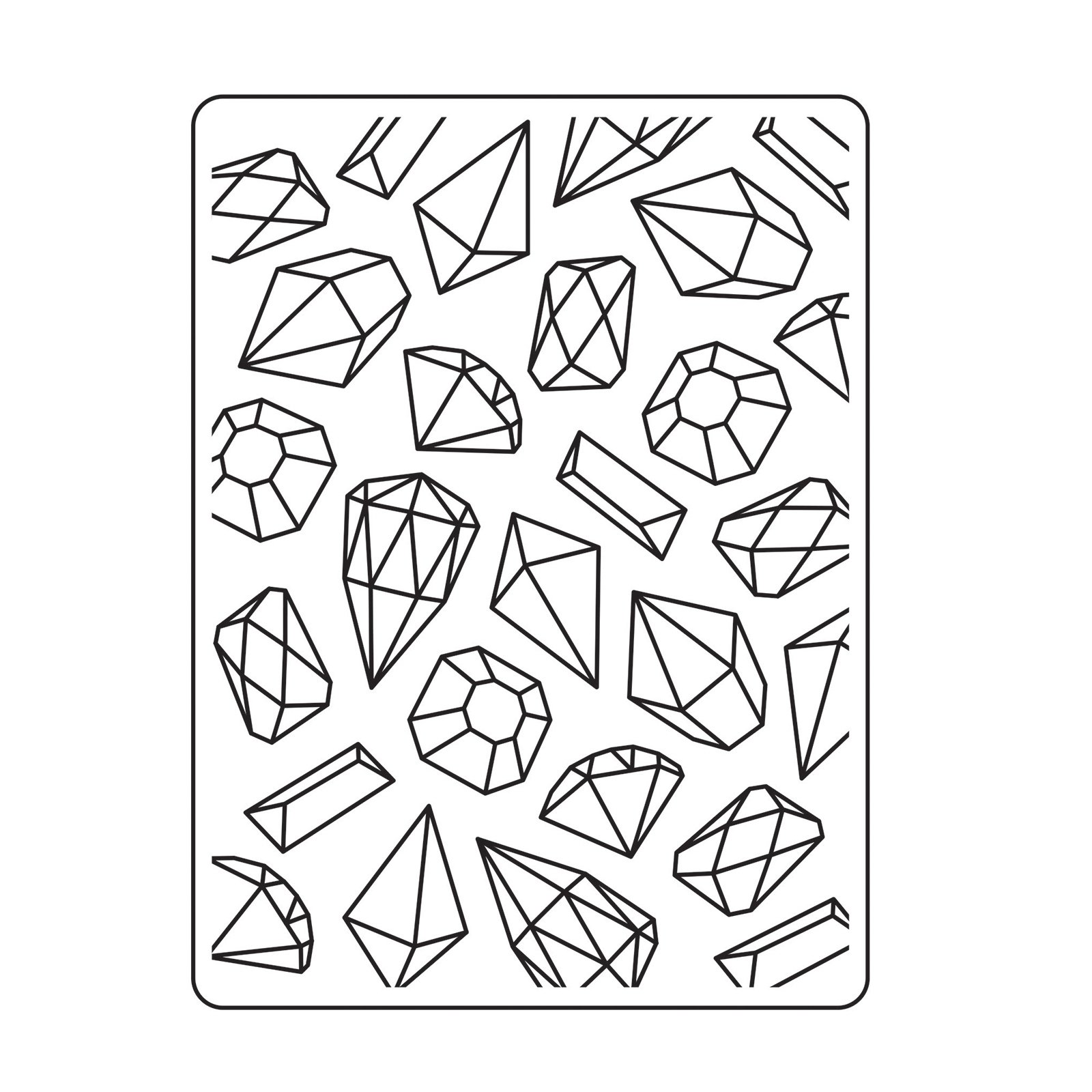 Vaessen Creative Embossing Folder Gemstones 5.75 x 4.21 inches - Embossing Folder for Card Making, Scrapbooking, Journaling - Reusable - Precise Results - for Embossing and Die-Cutting Machines