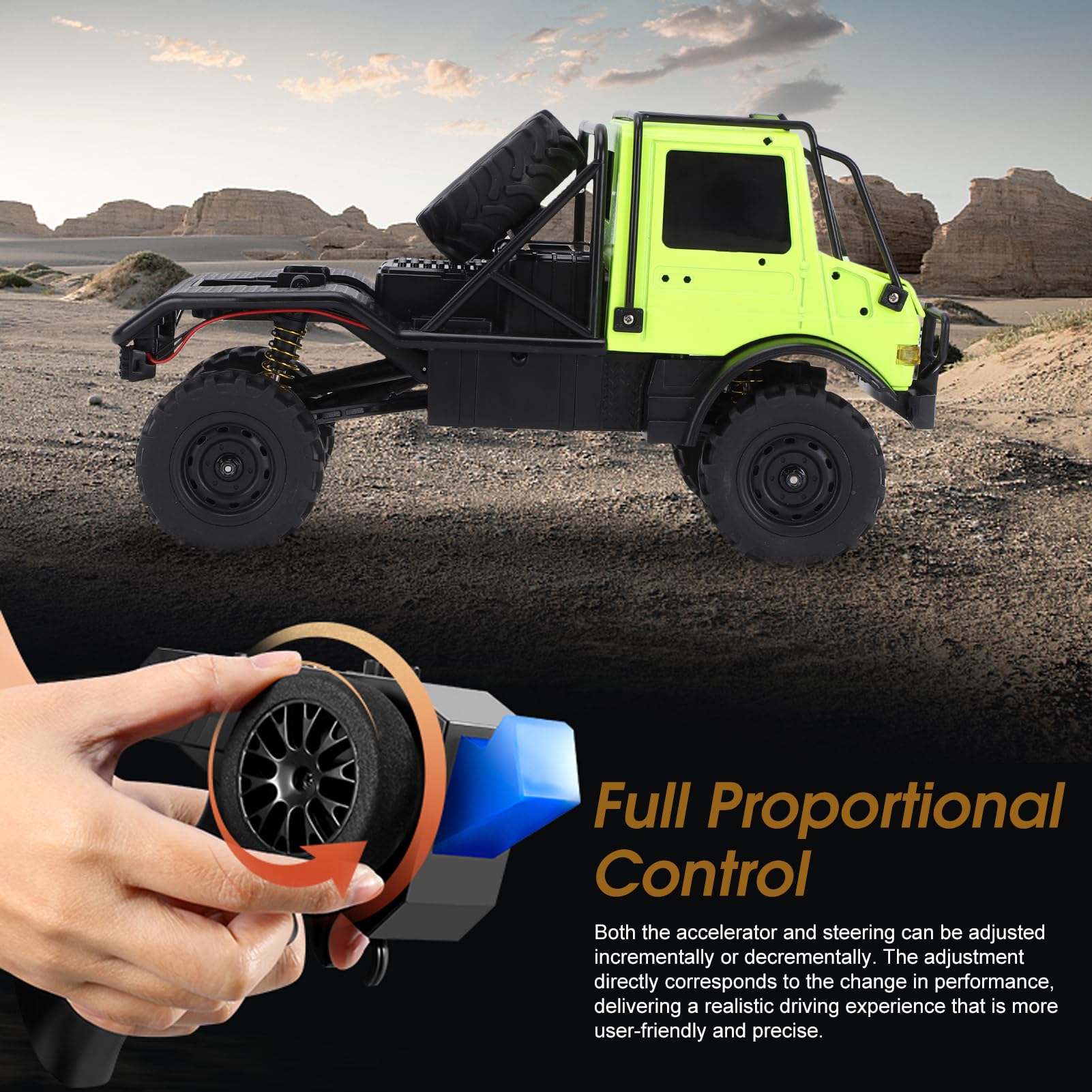 1:18 RC Crawler 4WD Auto Telecomandata (Green)
