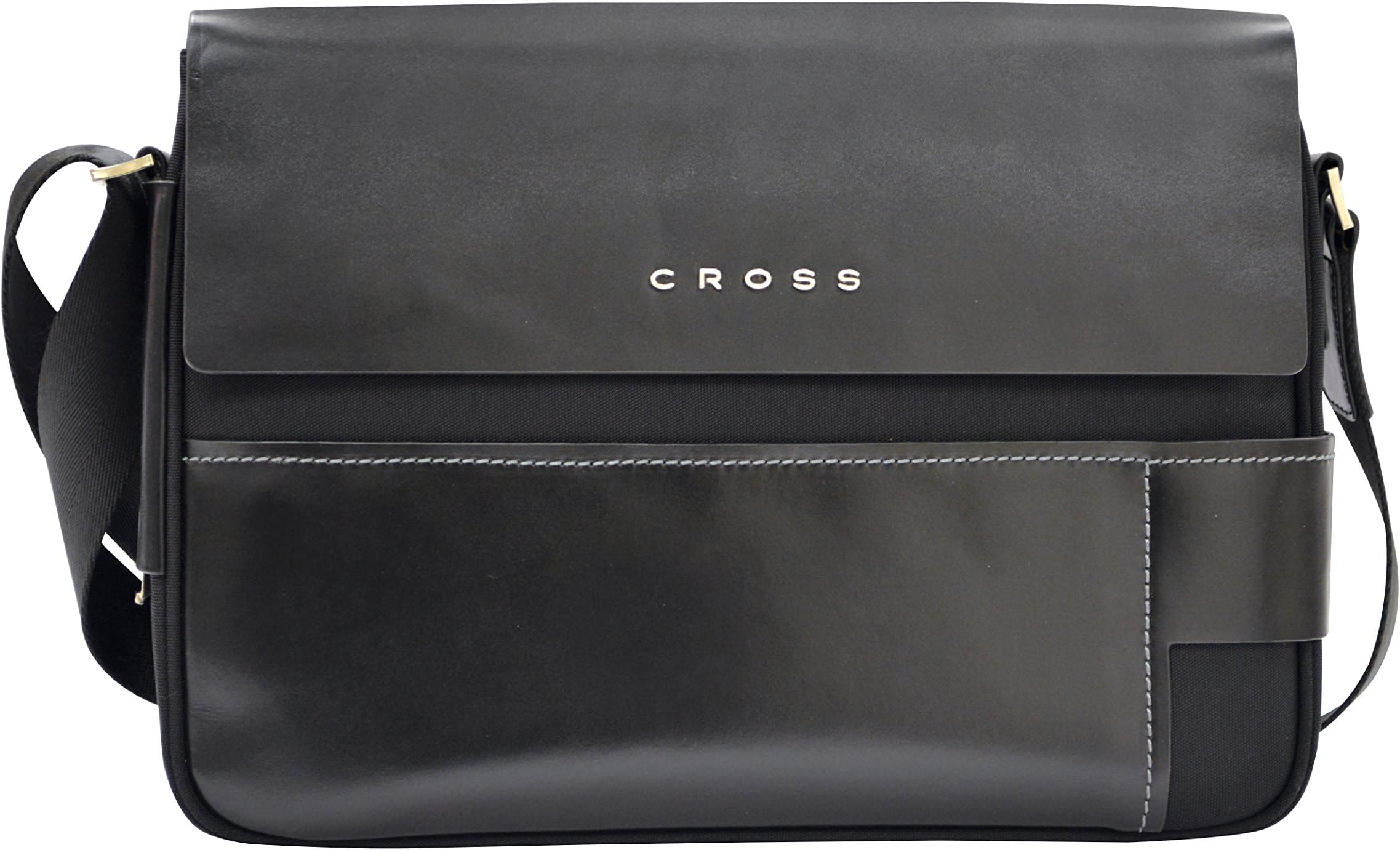 Cross Leather 10 cms Black Messenger Bag (AC151122N-1)