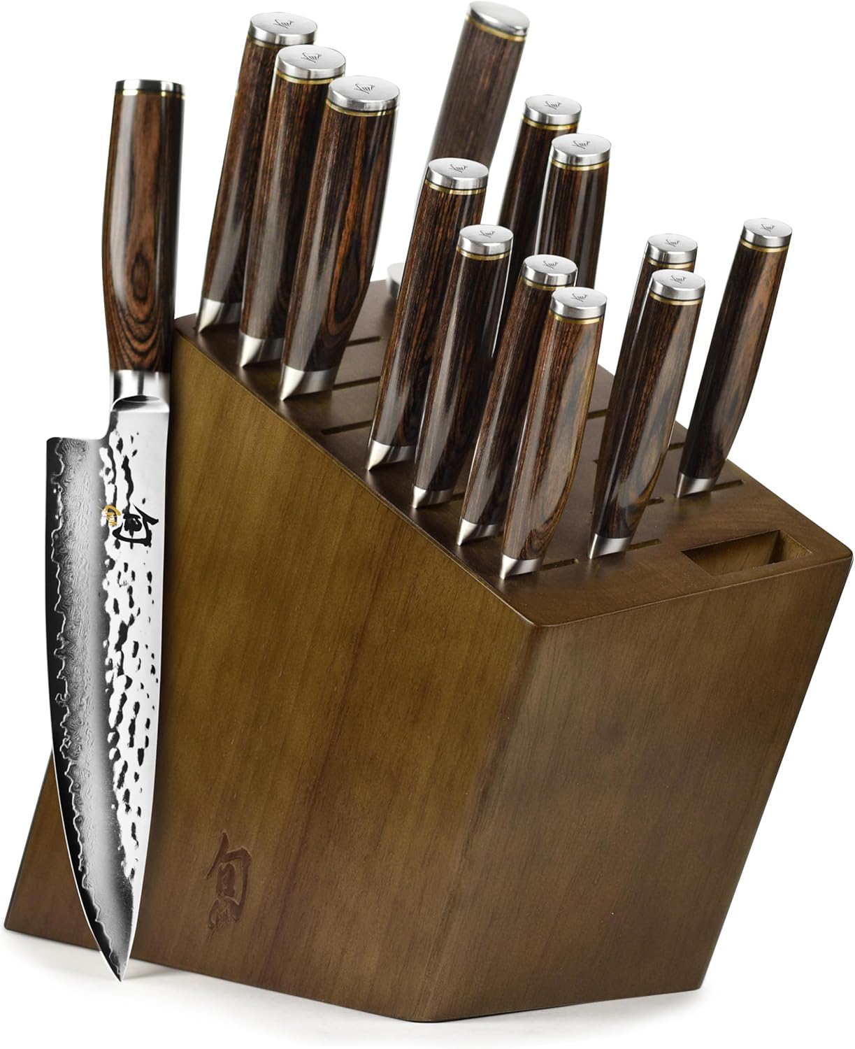 Shun Premier 15-Piece Knife Block Set - VG-MAX Super Steel Core, Damascus Clad, Handcrafted Japan