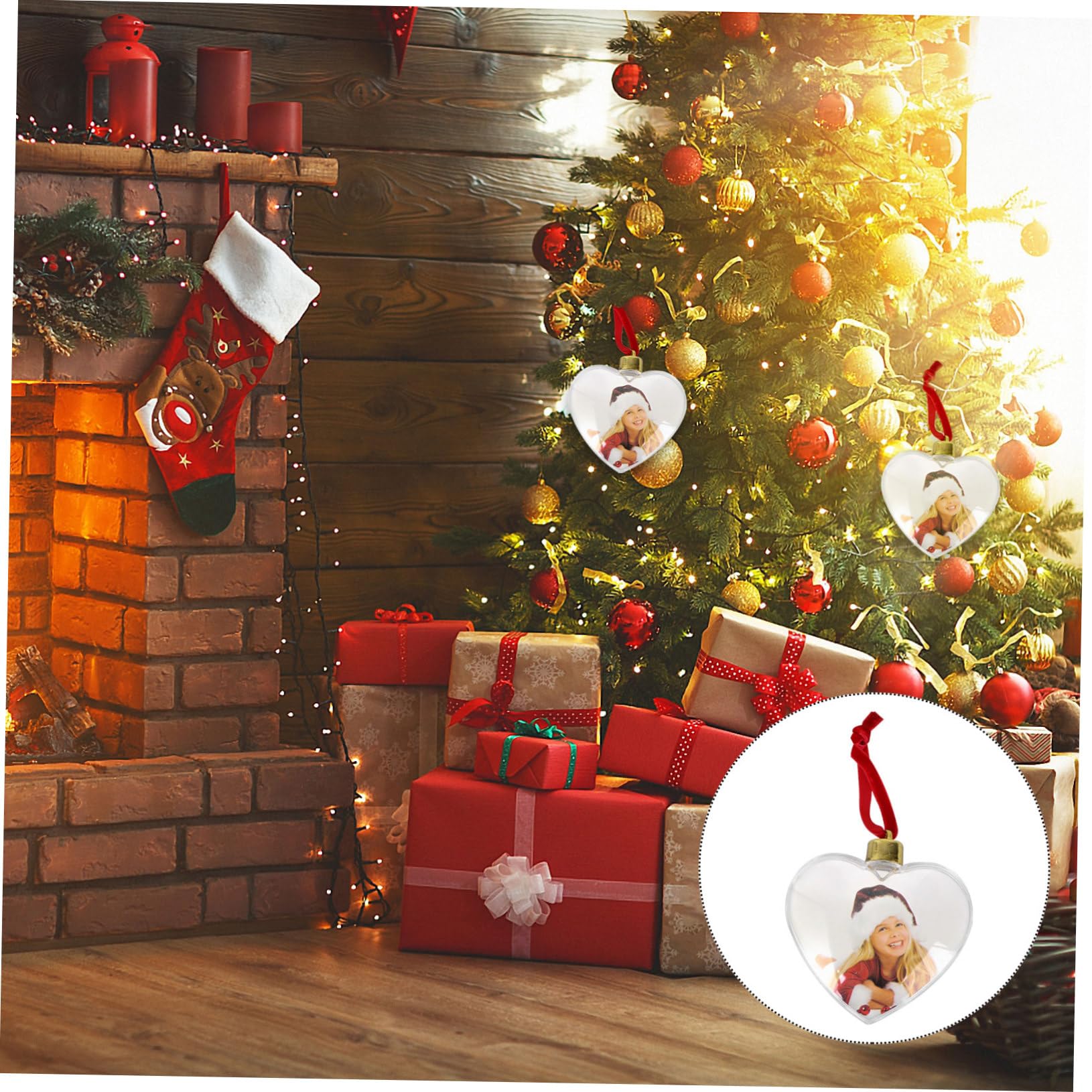 Decoración Fotográfica de Plástico para Fiestas, 6 Piezas en Color Claro