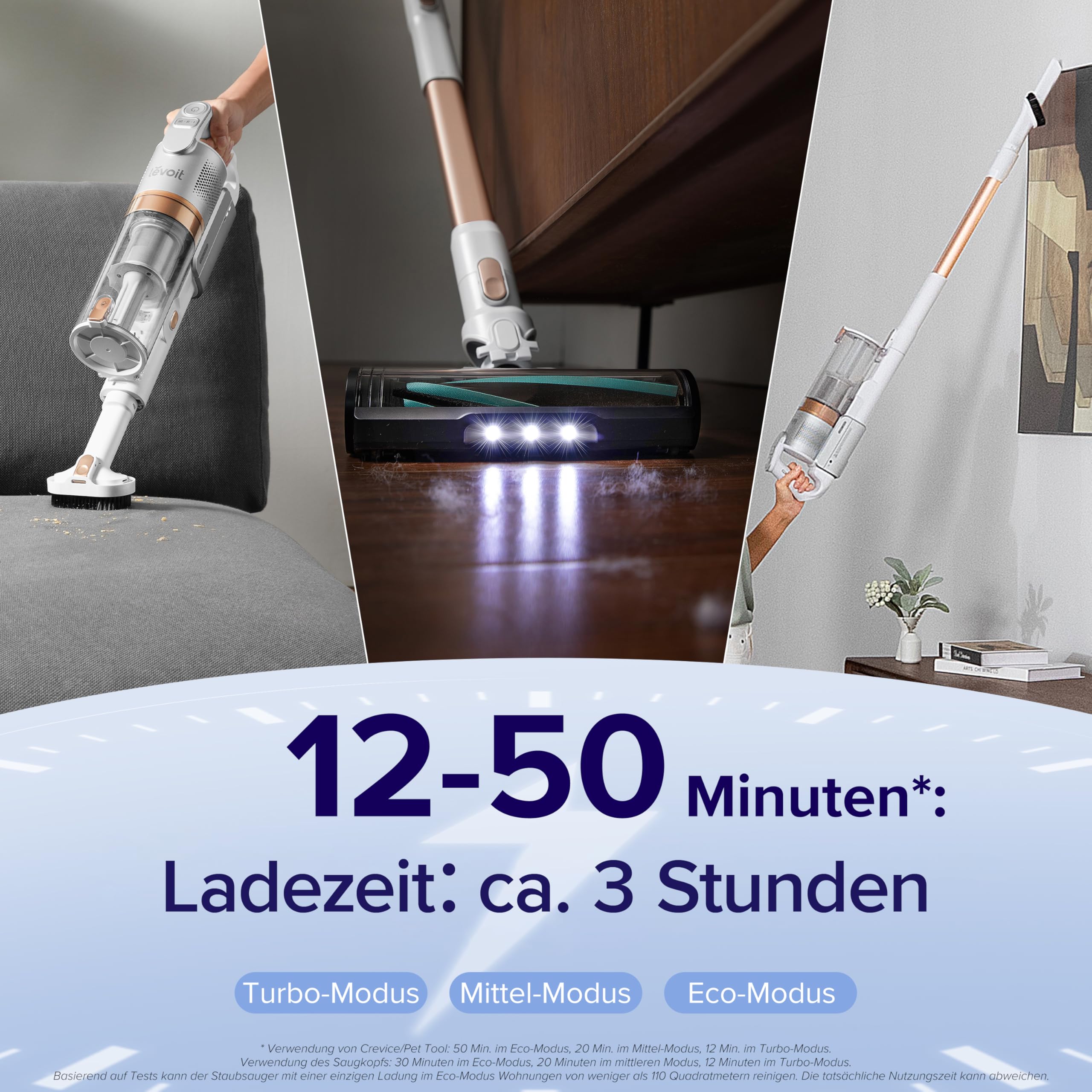 Levoit Ersatzbatterie für LVAC 200 Gold Akku Staubsauger, 2200mAh Lithium, Laufzeit 12-50 Min