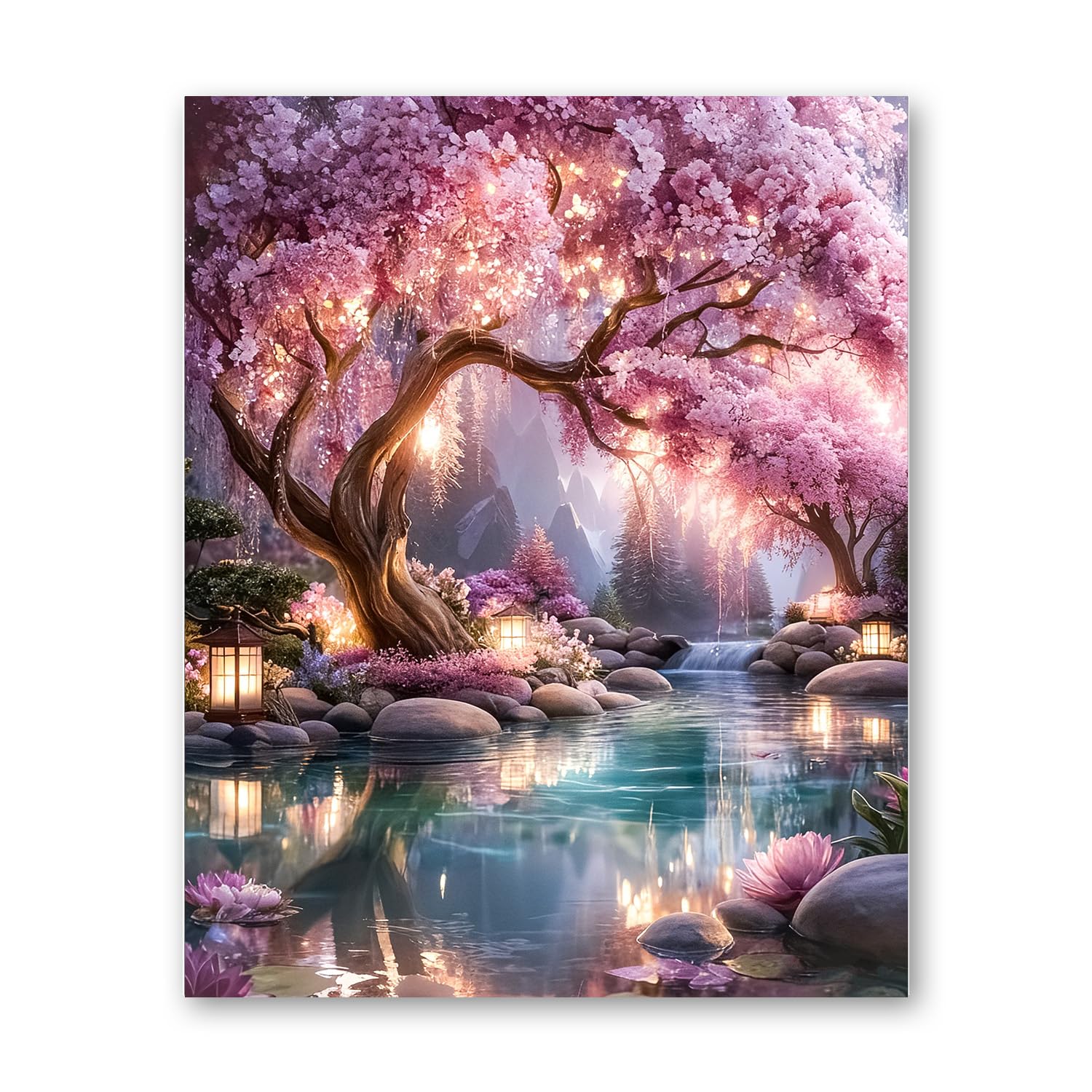 WEMEON Malen Nach Zahlen Erwachsene(40X50cm)- Baum Des Lebens Malen nach Zahlen, Malen Nach Zahlen Kit mit 3 Pinseln, Acrylfarben Handgemalt Ölgemälde Leinwand für Home Decor