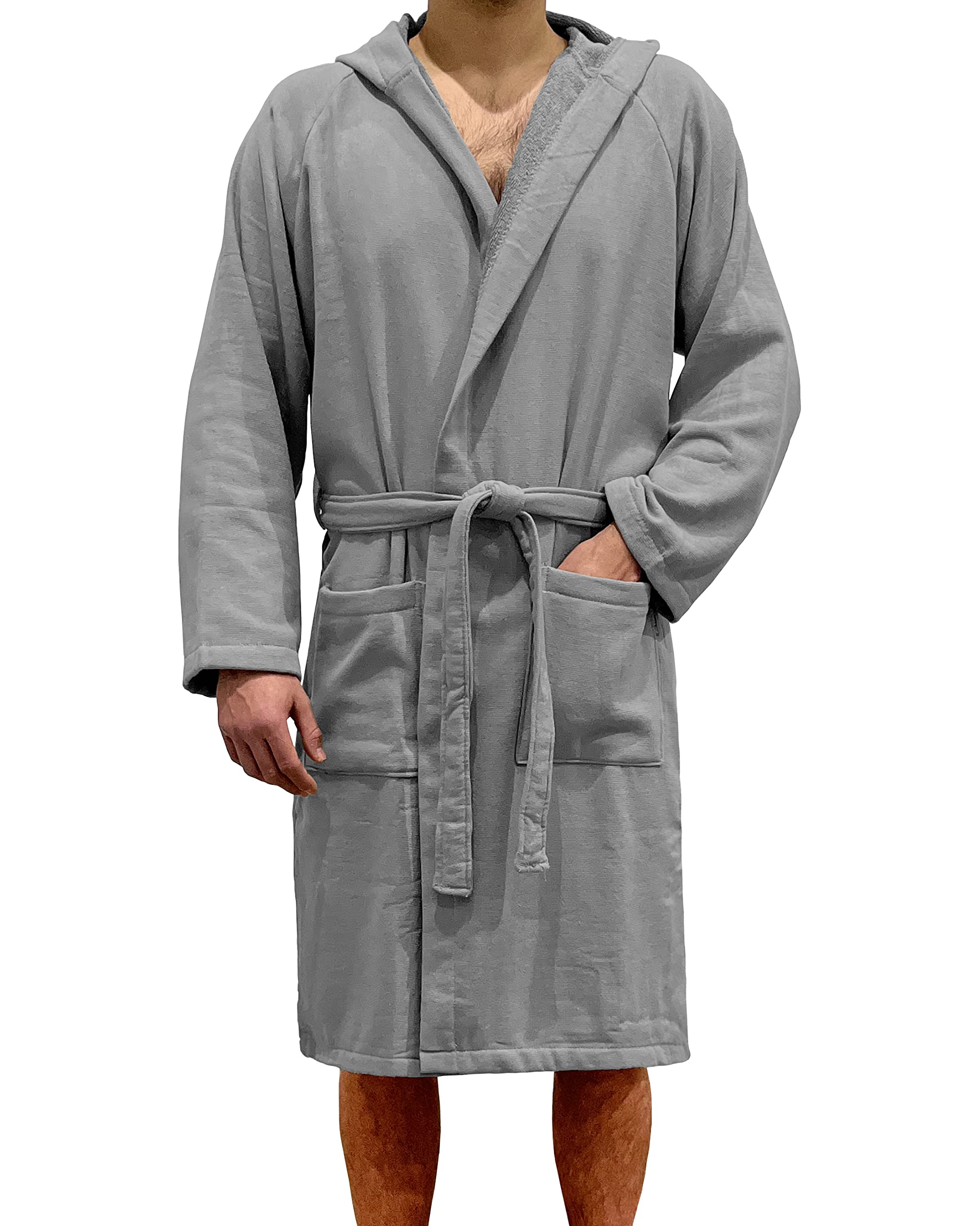 Accappatoio Polo - Accappatoio Uomo con Cappuccio 100% Cotone, Accappatoio Salvaspazio da Viaggio Unisex Uomo Donna in Micro Spugna – Vari Colori Tinta Unita, Taglie Calibrate 3XL, 4XL, 5XL, 6XL