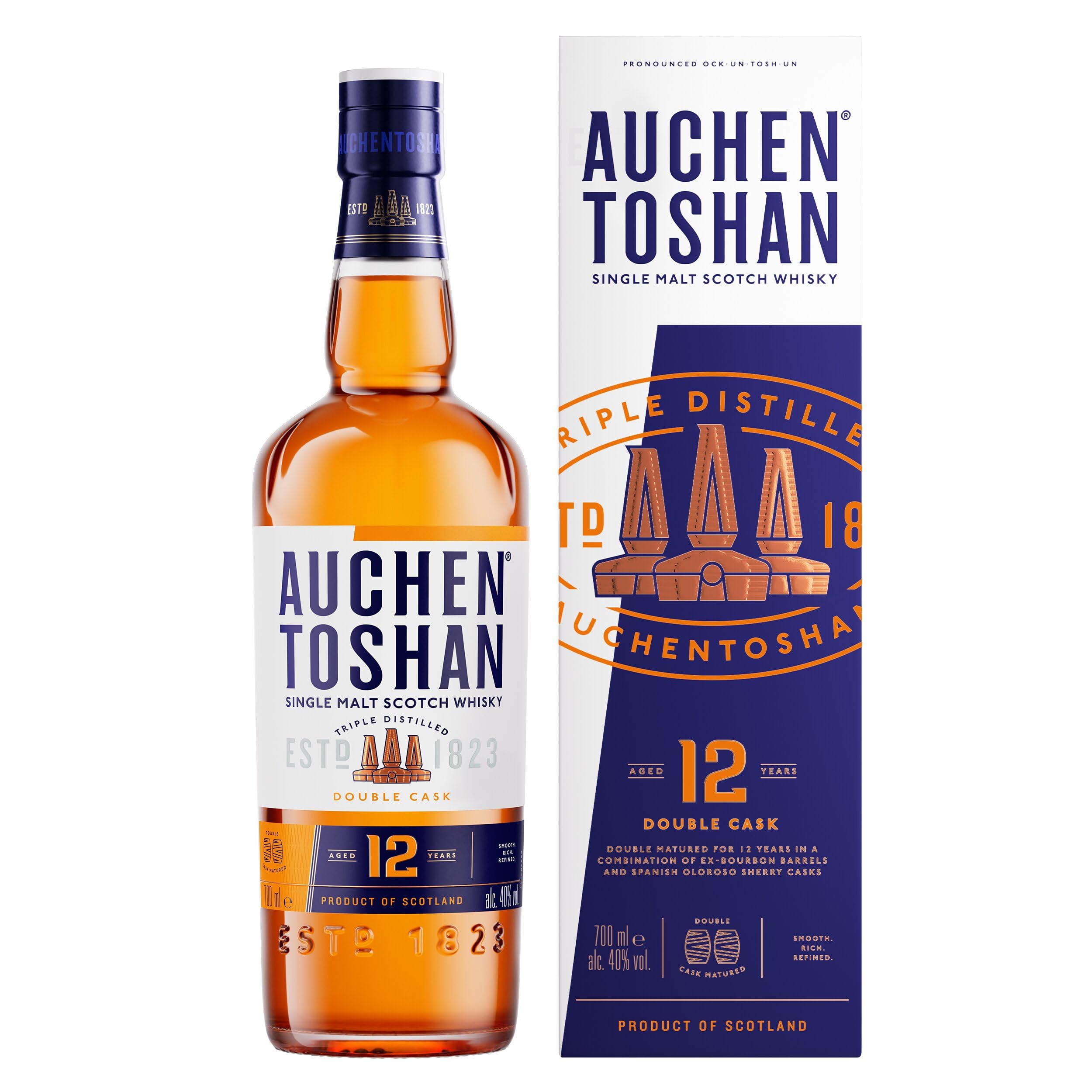 Auchentoshan 12 Year Old Lowland Single Malt Scotch Whisky 70Cl