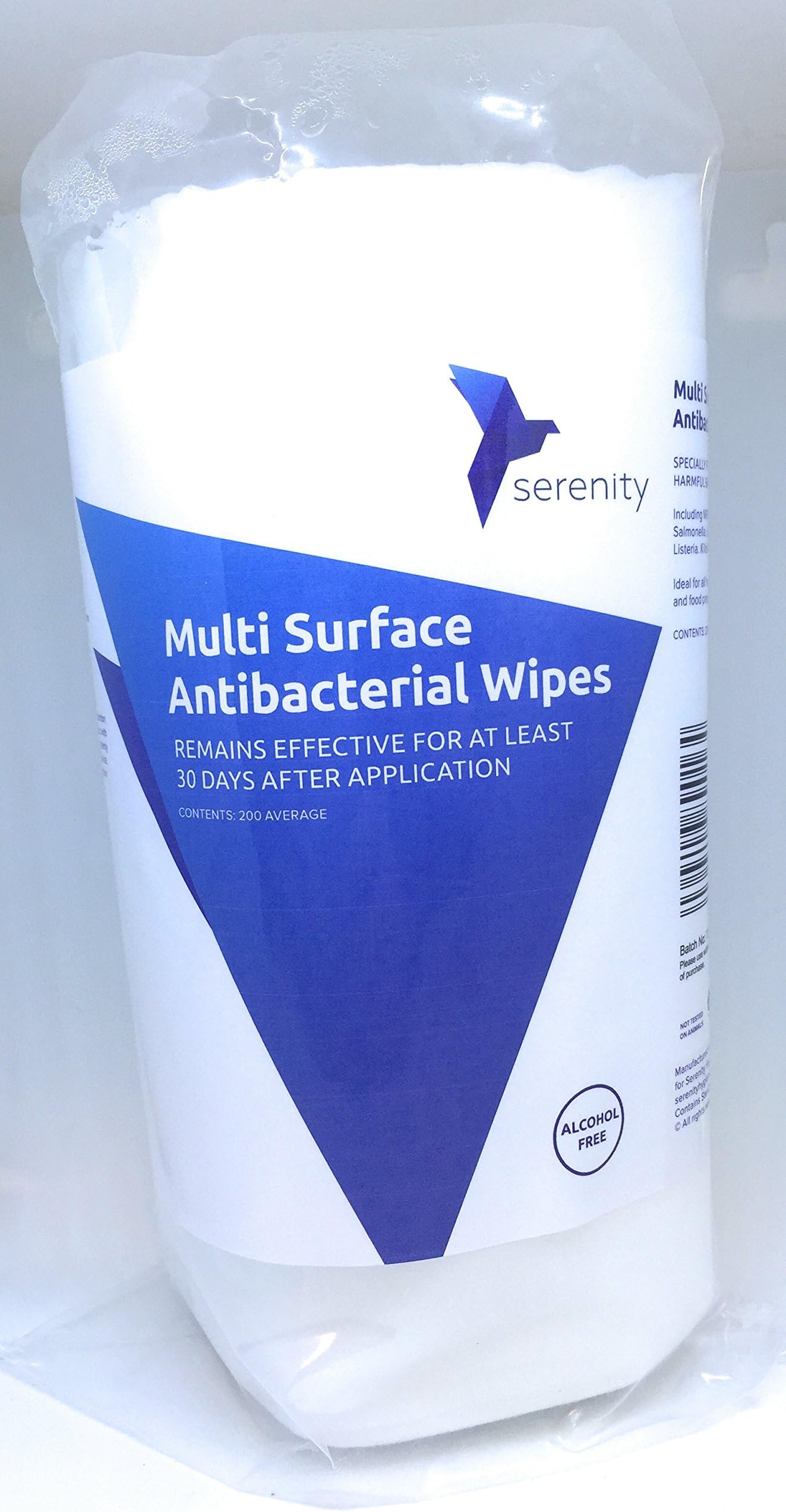 Antibacterial Surface Cleaning Wipes - Alcohol Free Sanitising for all Hard Surfaces - Made in UK - Refill Pouch of 150 Large Strong Wet Wipes - Refill Pack of 1