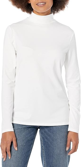 Classic-Fit Long-Sleeve Mockneck Top 