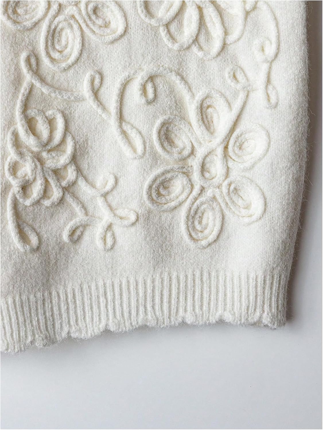 SHENHE Women's Button Up Sweater Vest Floral Knit Crew Neck Sleeveless Dressy Cardigan Vest - Image 5