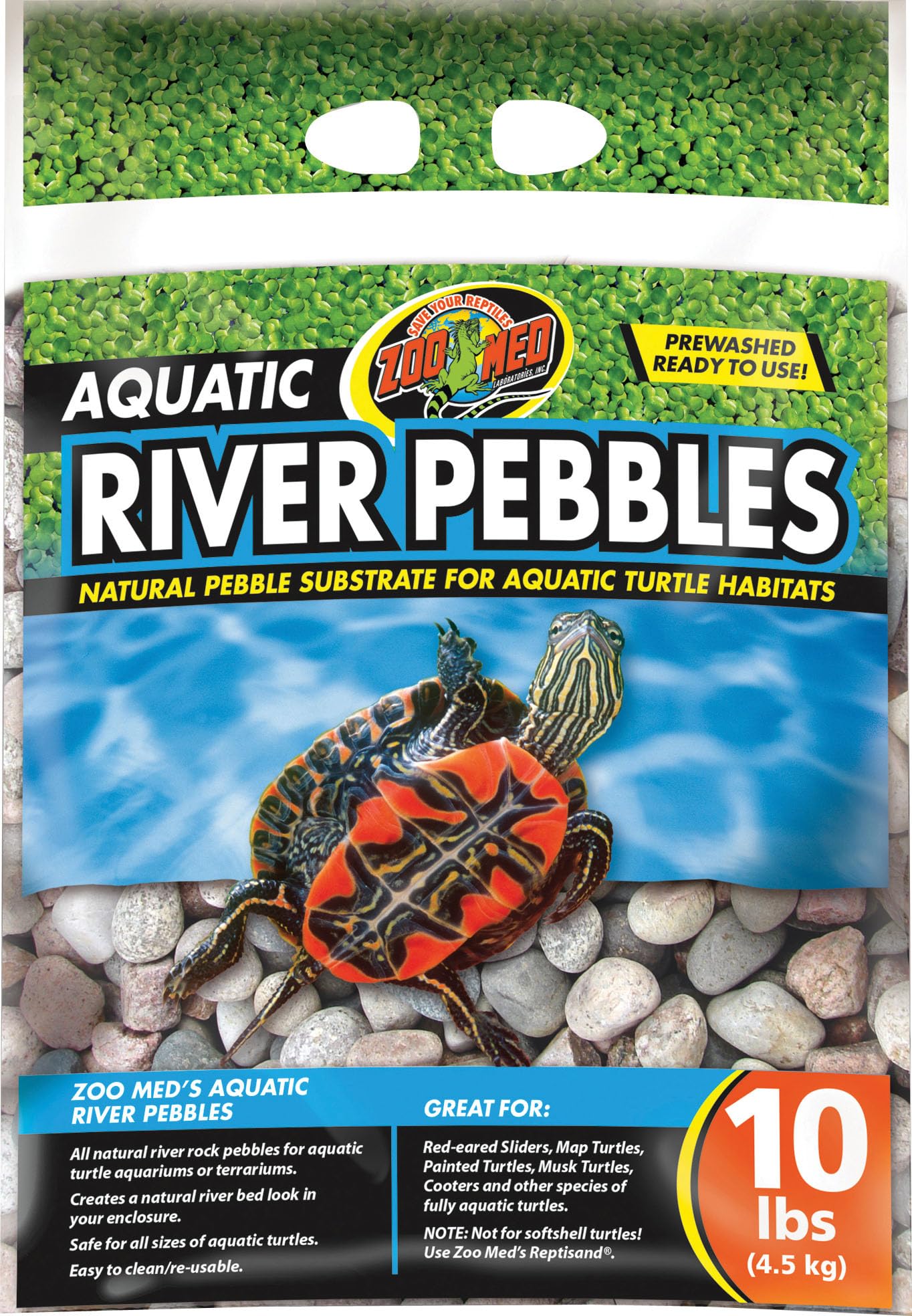 Laboratories Aquatic River Pebbles For Aquatic Turtle Habitats, 10 lb