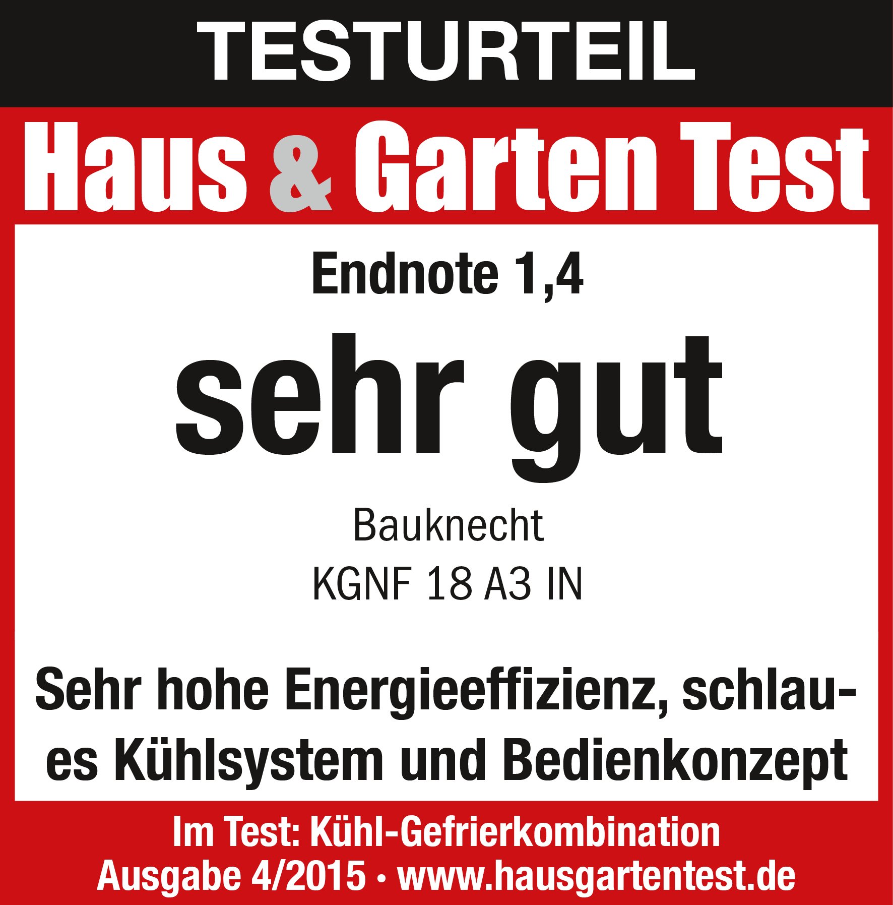 Bauknecht - Congélateur KGNF 18 A3 - Combinaison réfrigérateur-congélateur - A+++ - 189 cm de haut - Espace frais de222 l - Espace congélateur de97 L - ProFresh - NoFrost - ProTouch - Acier inoxydable