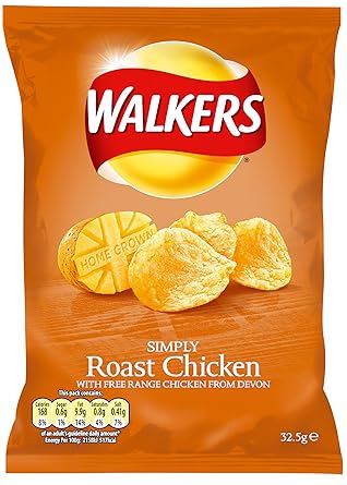 Amazon Com Walkers Crisps Roast Chicken 48 X 32 5g