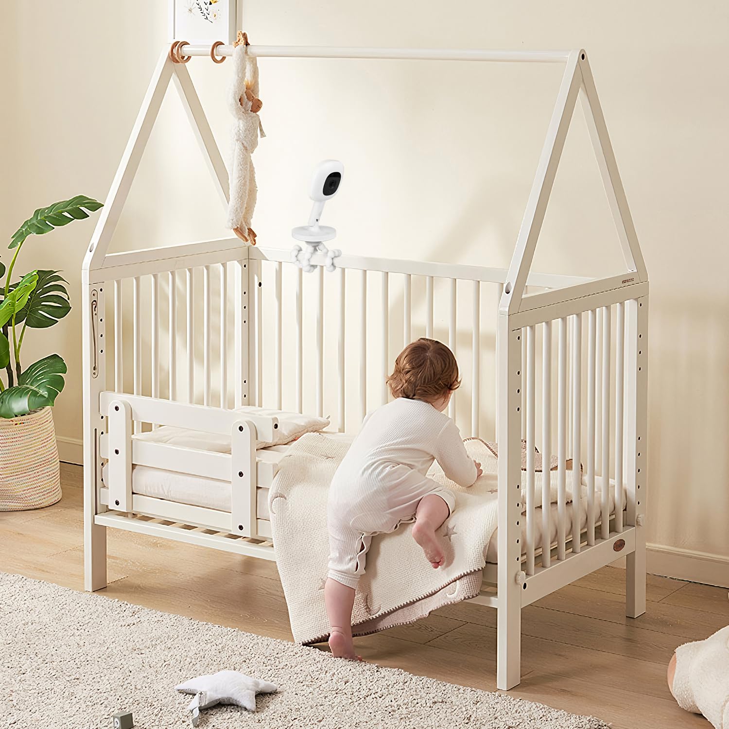 Soporte flexible para monitor de bebé compatible con Nanit Pro Smart Baby Monitor y Flex Stand Baby Monitor, trípode para cámara de bebé, ángulo de visión perfecto sin herramientas ni daños en la